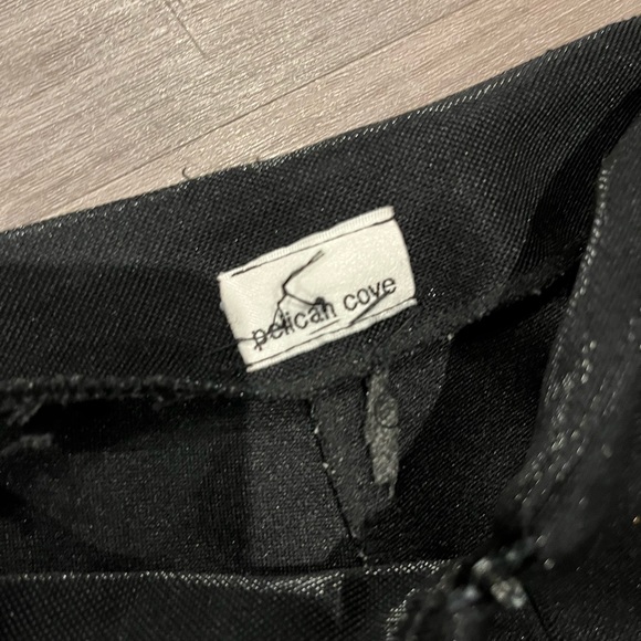 BLACK LOW RISE STRETCHY PANTS - Picture 3 of 9